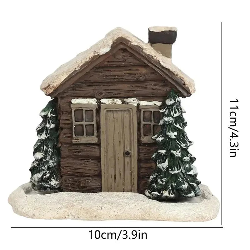 Log Cabin Incense Burner with Smoking Chimney