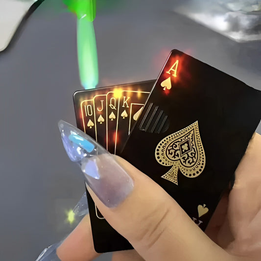 Green Flame Ace Card Torch Flame Lighter